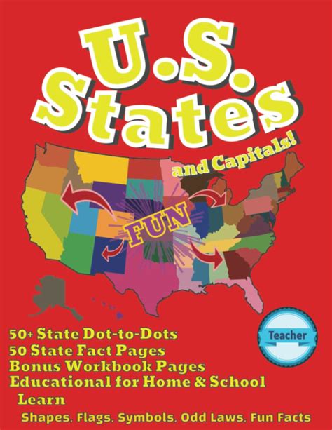 Buy Us States And Capitals Dot To Dot State Shapes Fun Facts