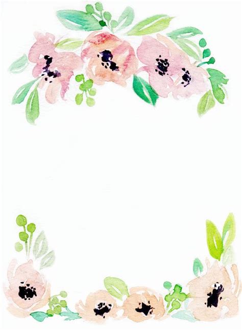 Downloadable Floral Border 3 By Waterncolour On Etsy Flower Border