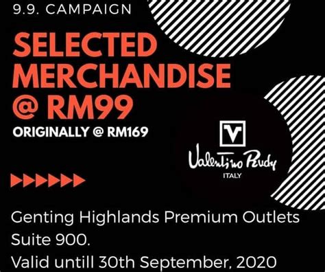 In line with the opening that will take place on 15. 1-30 Sep 2020: Valentino Rudy Special Sale at Genting ...