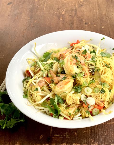 Recipe Singapore Rice Noodles With Shrimp And Ham Is A Satisfying Quick Healthy Stir Fry