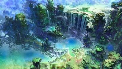 Fantasy Nature Water Waterfall Artwork Wallpapers Backgrounds