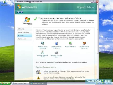 Download Microsoft Windows Vista Upgrade Advisor For Windows 1087