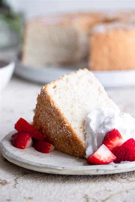 Using a serrated knife, carefully cut the angel food cake into 3 even layers. Sugar Free Angel Food Cake | Food Faith Fitness