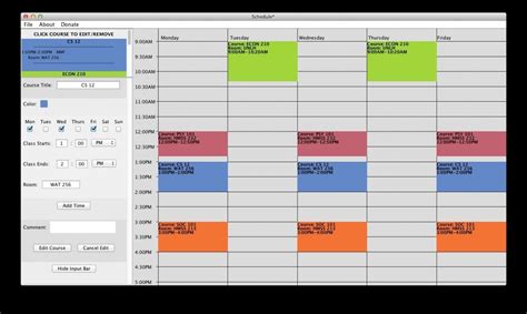 Study Schedule Maker | Class schedule college, Schedule maker, Class schedule template