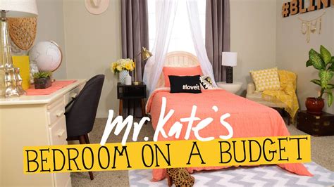 A small budget doesn't have to put a crimp in your decorating plans. Bedroom on a Budget! | DIY Home Decor | Mr Kate - YouTube
