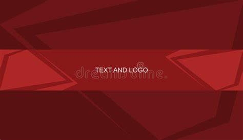 Youtube Channel Banner Red Abstract Template Stock Vector