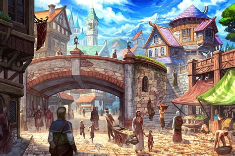 Town Market By Ejdc On Deviantart Fantasy