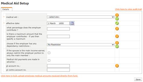 Medical Aid Scheme Set Up