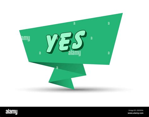 Colorful Banner With The Word Yes Simple Stock Vector Illustration
