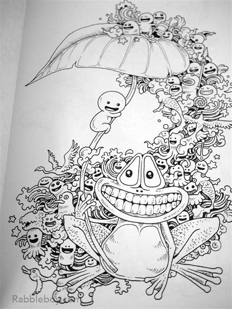 Kerby Rosanes Coloring Book Awesome Doodle Invasion A Crazy Coloring