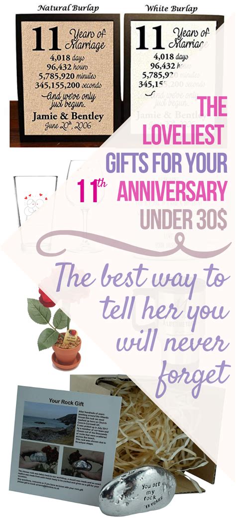 Finding the perfect anniversary gift for her can be a challenge. 11th Anniversary Gifts for Her Under $30 | 11th wedding ...