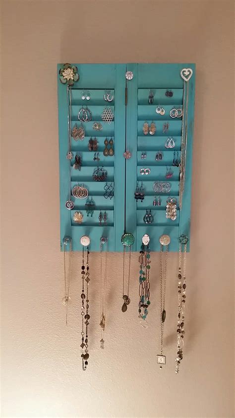 Jewelry Organizer Made From Old Shutters Old Shutters Jewelry