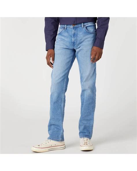Wrangler Greensboro Straight Leg Denim Jeans In Blue For Men Lyst Uk
