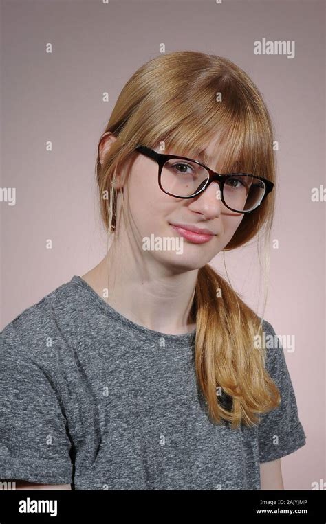 Blonde Teen Girl And Glasses Hi Res Stock Photography And Images Alamy