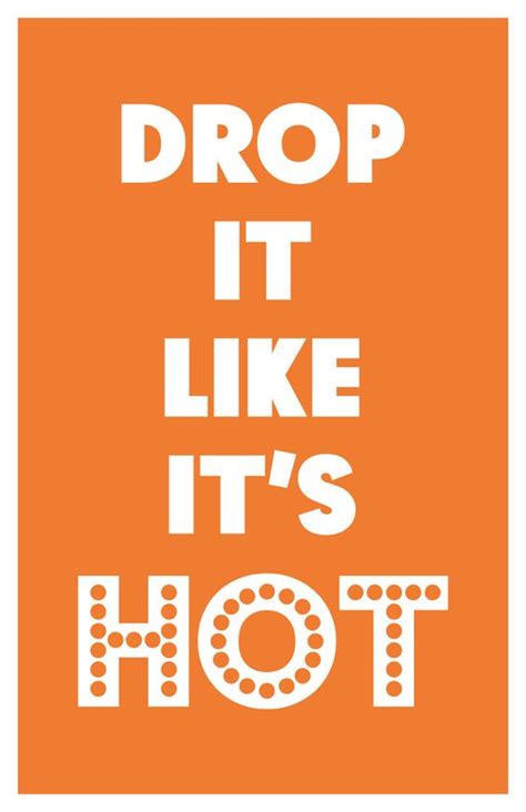 Drop It Like Its Hot For The Home Pinterest Typography Poster