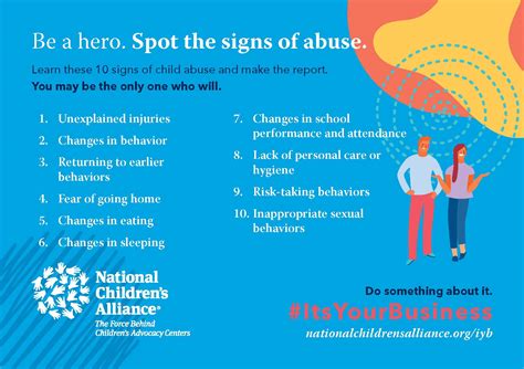 Be A Hero Spot The Signs Of Abuse Childrens Advocacy Center Of