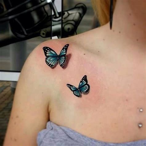 18 best blue butterfly 3d tattoo ideas