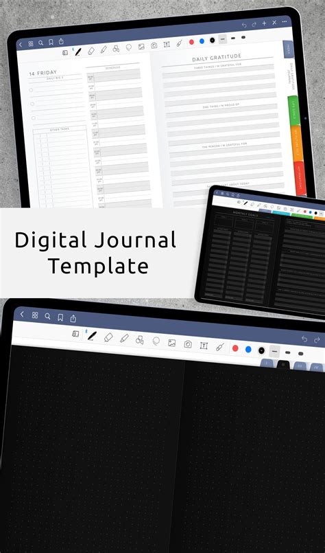 Digital Journal Template In 2021 Weekly Planner Print Monthly