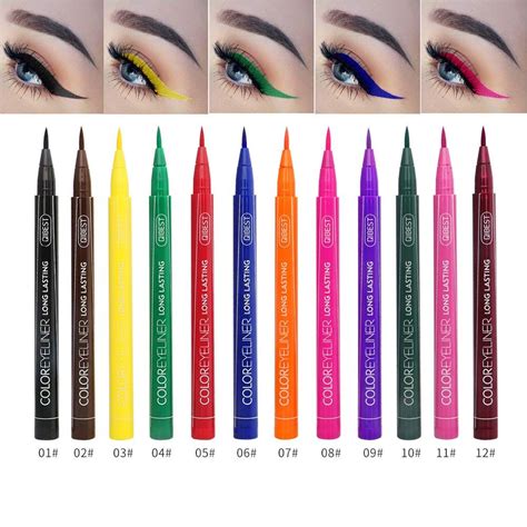 neon liquid eyeliners qibest matte bright colorful eyeliner set 12 colors waterproof high