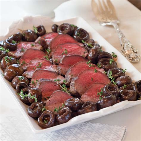 Lay 5 or 6 sprigs of thyme over the top of the tenderloin. Beef Tenderloin with Mushroom Sauce - Southern Lady Magazine