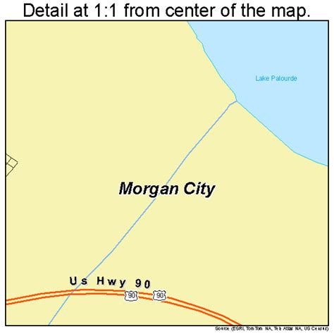 Morgan City Louisiana Street Map 2252040