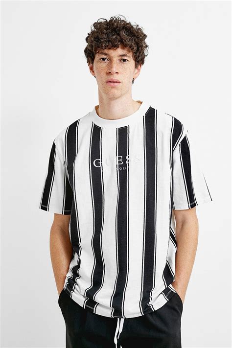 guess uo exclusive walden black and white stripe t shirt urban outfitters uk urban outfitters