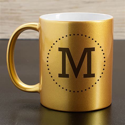 Personalized Initial Metallic Mug Tsforyounow