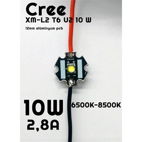 Power Led 10w Cree Xm L2 T6 U2 6500k 8000k 2 8a