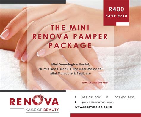 Renova Salon Mini Renova Pamper Package Shoulder Massage House Of Beauty Manicure And Pedicure