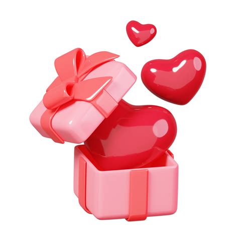 3d Rendering Pink Ts Boxes Open T Box Full Of Red Heart Isolated