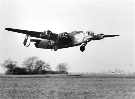 B 24 Liberator 8th Air Force 448th Bomb Group Taking Off Seething