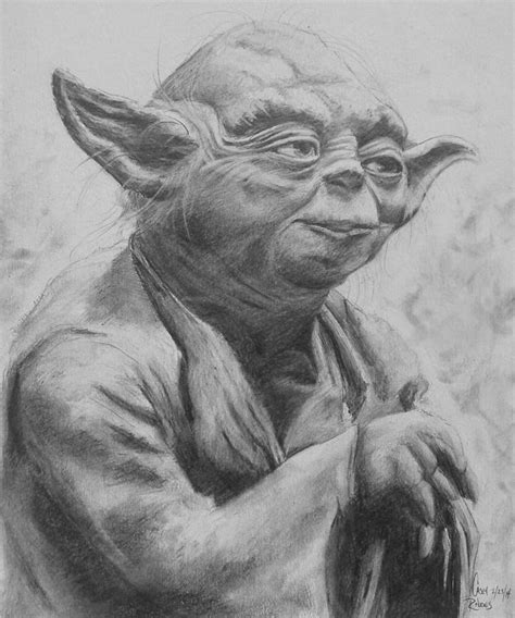 Yoda Drawing By Casey Rhodes Fine Art America