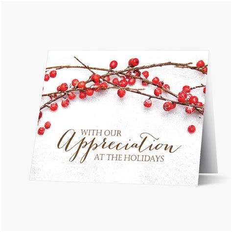 Berry Appreciation Holiday Cards Business Holiday Cards
