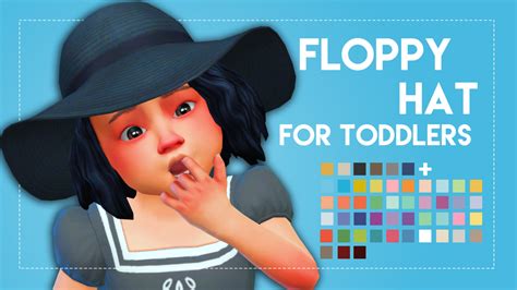 Floppy Hat For Toddlers By Weepingsimmer Sims 4 Panda Cc