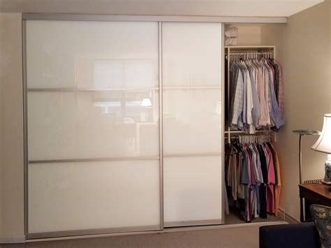 Several closet sliding doors come with glass panels. Painted Glass Closet Doors | Creative Sliding Doors of Chicago