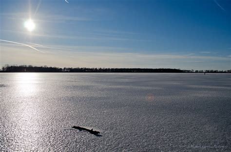 Frozen Lake A Frozen Sleepy Eye Lake Minnesota A Man Is Flickr