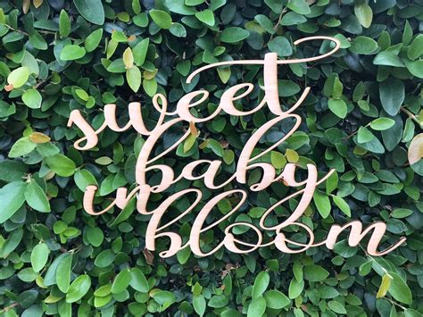 Custom Wooden Words Cursive Natural Wood Sign Sweet Baby In Etsy