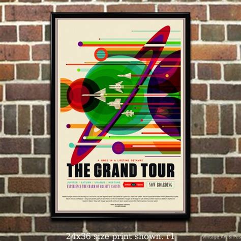 Nasa Poster Jpl Space Tourism Series The Grand Tour Sci Fi Etsy