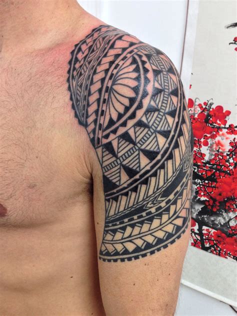 Little Polynesian Shoulder Tattoo Higgins Tattoo