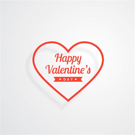 Happy Valentines Day Red Heart Vector Design Illustration Download
