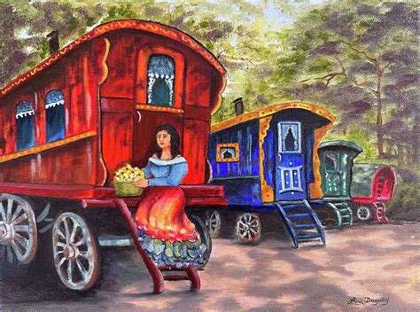 The Fortune Tellers Camp Painting By Lora Duguay Fine Art America