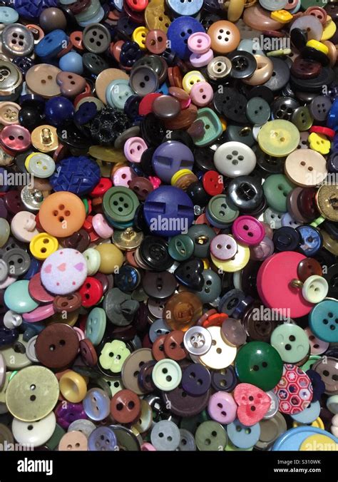 Collection Of Buttons Stock Photo Alamy