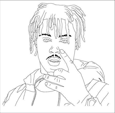 This Is An Outline I Did Of A Photo Of Juice Wrld I Found Aside From