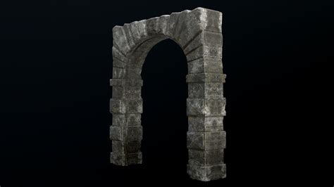 3d Model Medieval Fortress Stone Arch Vr Ar Low Poly Cgtrader