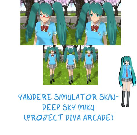 Yandere Simulator Deep Sky Miku Skin By Imaginaryalchemist On Deviantart