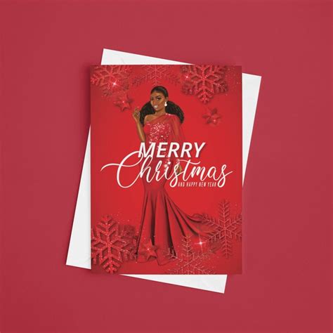 Christmas Cards Perfect Black Christmas Cards For African Etsy