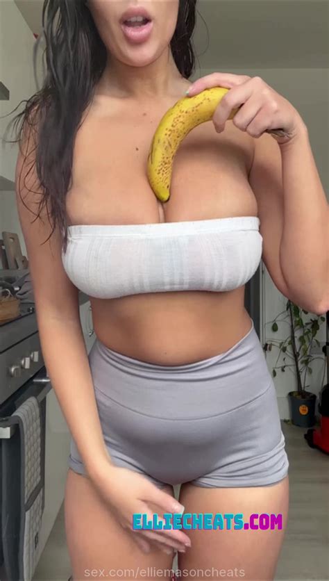 Elliemasoncheats Titty Fucking A Banana Stopmotion Amateur Big
