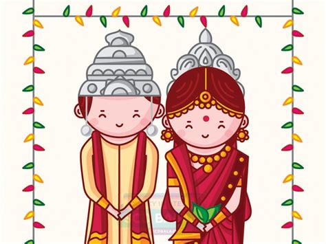 Create indian wedding invitation card online free. Bengali Wedding Invitation Illustration and Design by SCD ...
