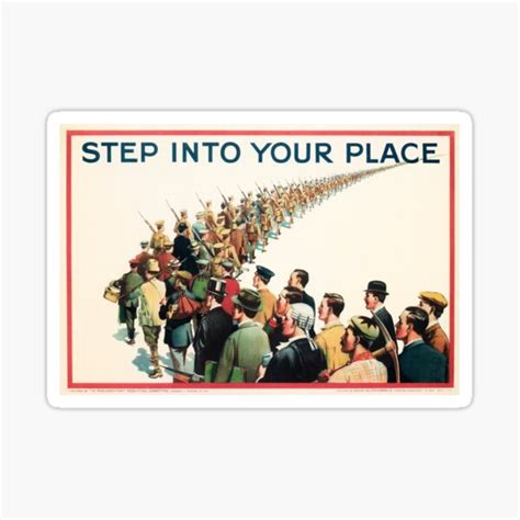Step Into Your Place Vintage Great Britain World War Propaganda