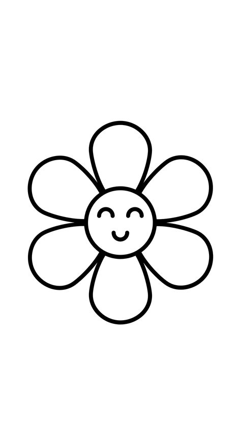 Smile Daisy Flower Svg Retro Flower Svg Happy Face Download Now Etsy